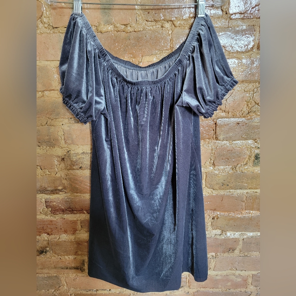 Urban Outfitters off shoulder velvet dress